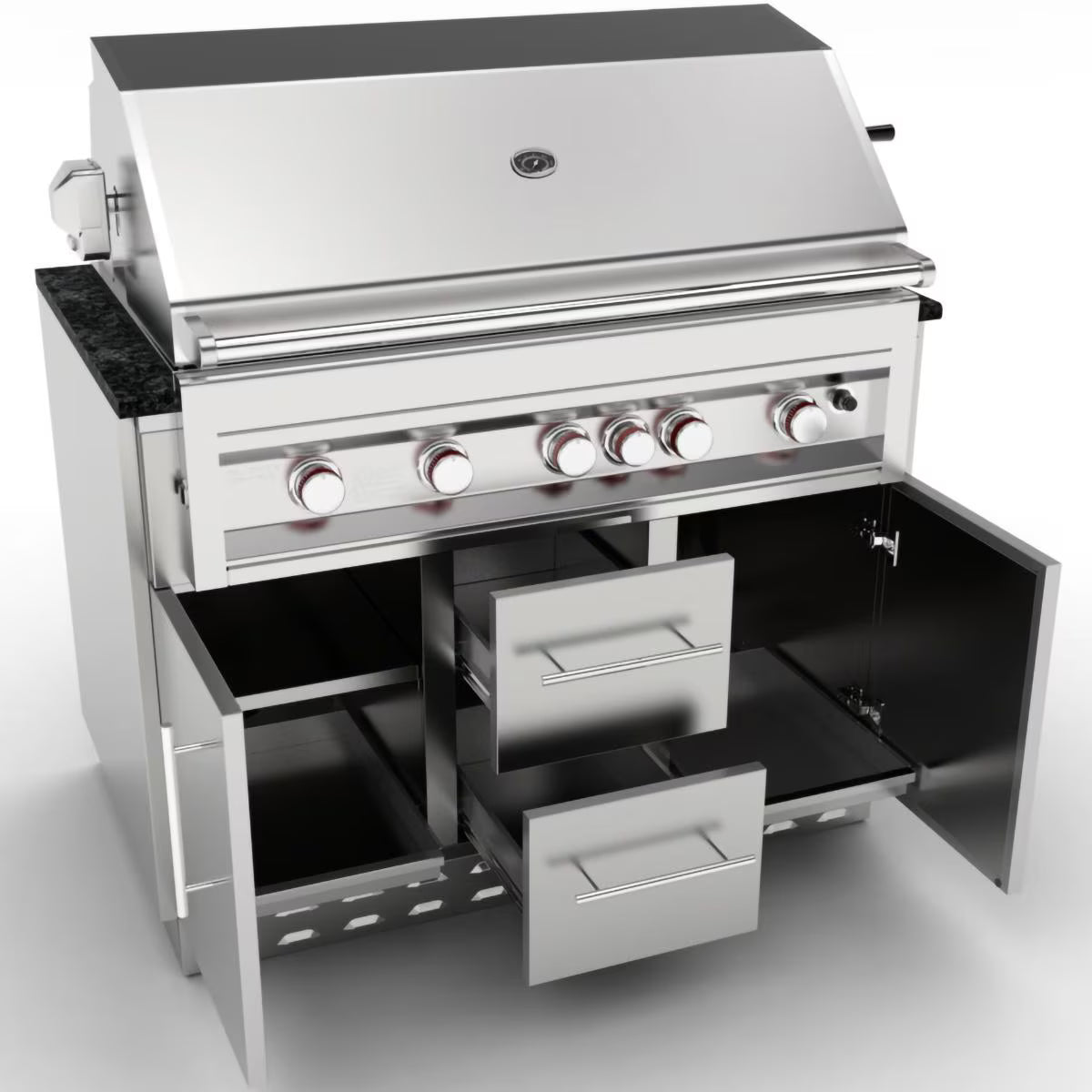 Sunstone SAC46GLPCD – 46-Inch Gas Grill Base Cabinet with Propane Tank Storage
