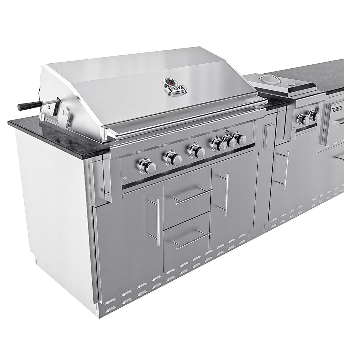 Sunstone French Quarter 13′7″ Stainless Steel Outdoor Kitchen Island Package