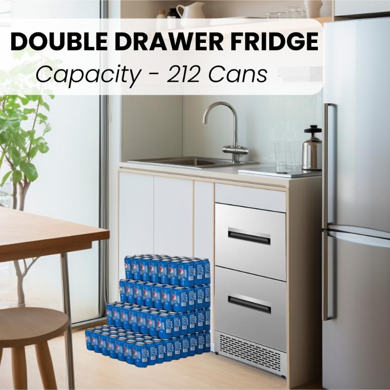 Equator Advanced Appliances 24″ Dual-Drawer Convertible Refrigerator/Freezer – 2 Zones, 5 Cu. Ft., Sabbath Mode