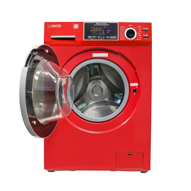 Equator Advanced Appliances All-in-One 4600 Ventless/Vented Washer Dryer with Pet Cycle, 1.62 cu. ft., 15 lb Capacity, 110V -Merlot