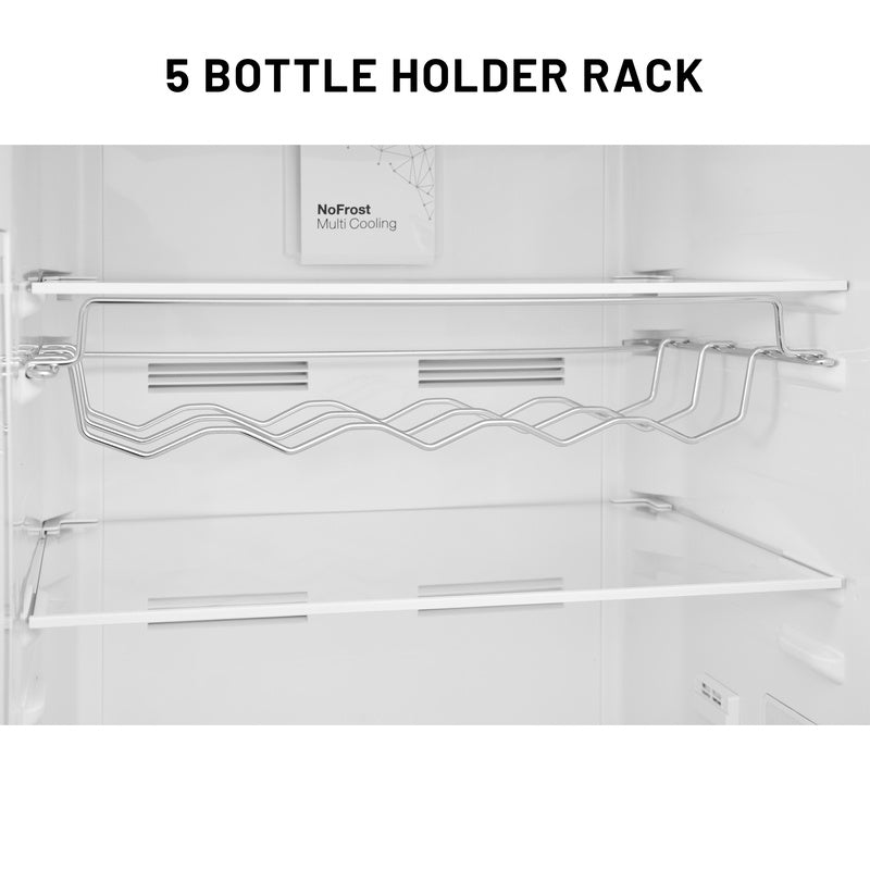 Conserv 12 Cu. Ft. No-Frost Bottom Freezer Refrigerator with Wine Rack – Garage Ready, ENERGY STAR®, Stainless