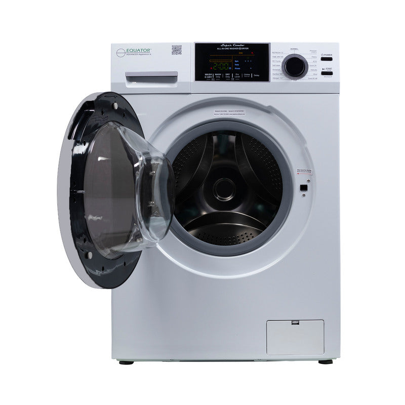 Equator Advanced Appliances All-in-One 4700 Washer-Dryer, Ventless, Fully Built-In, Zero Clearance, 1.62 cu. ft. / 15 lb Capacity, 110V, 1400 RPM - White
