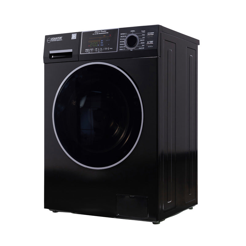 Equator Advanced Appliances All-in-One 4700 Washer-Dryer, Ventless, Fully Built-In, Zero Clearance, 1.62 cu. ft. / 15 lb Capacity, 110V, 1400 RPM - Black
