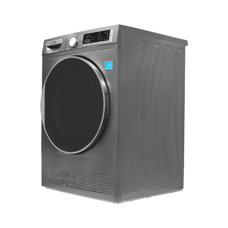 ConServ 4 cu. ft. 220V Ventless Condenser Dryer with Sanitize Cycle, LED Display, Reversible Door, Energy Star® Rated Titanium