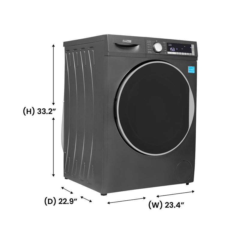 ConServ 2.2 cu. ft. Washer with Autosense Technology, 1400 RPM, 15 Programs, Sanitize Cycle, LED Display, 110V - Titanium