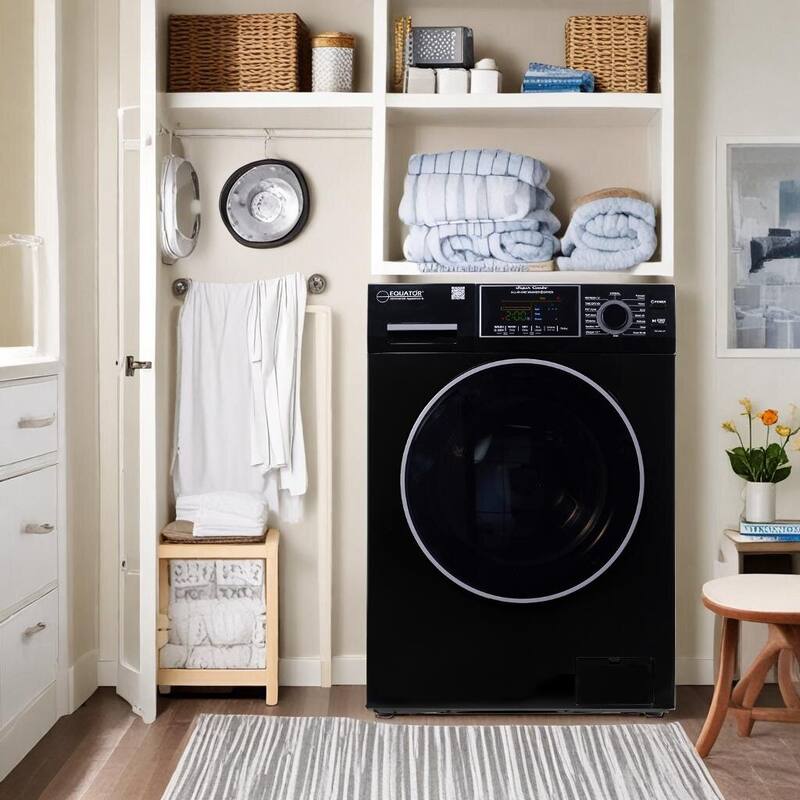 Equator Advanced Appliances All-in-One 4700 Washer-Dryer, Ventless, Fully Built-In, Zero Clearance, 1.62 cu. ft. / 15 lb Capacity, 110V, 1400 RPM - Black