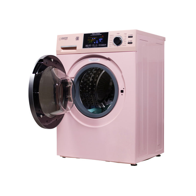 Equator Advanced Appliances All-in-One 4600 Ventless/Vented Washer Dryer with Pet Cycle, 1.62 cu. ft., 15 lb Capacity, 110V -Pink