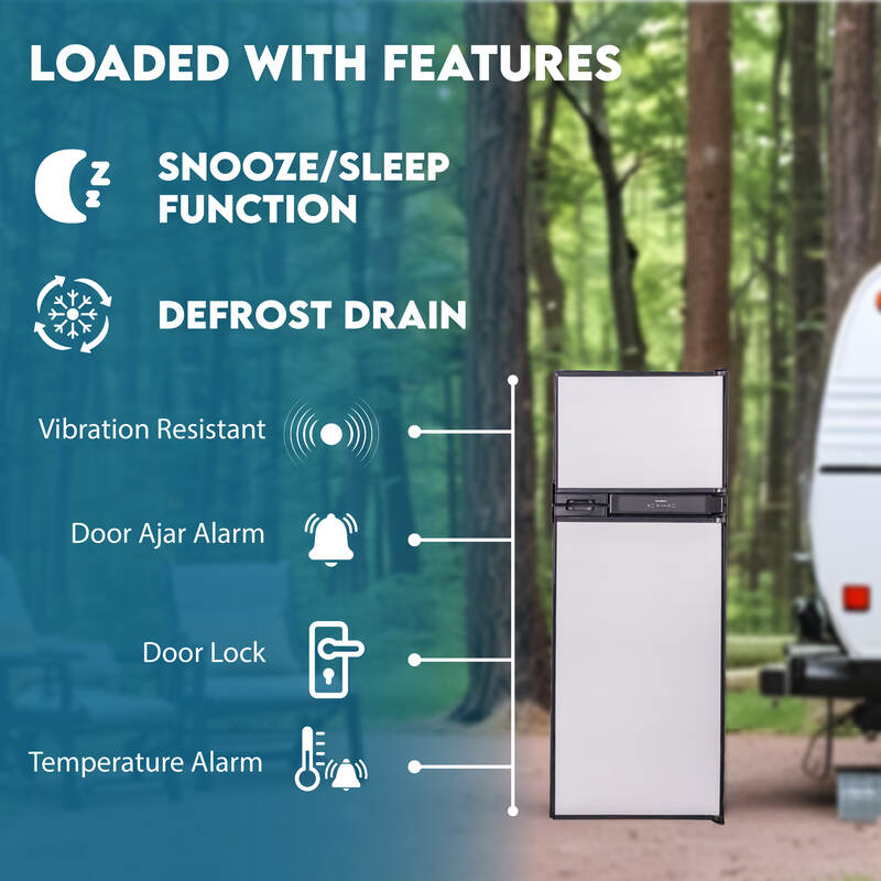 Conserv 10 cu. ft. 12V DC Stainless Steel Refrigerator/Freezer – Two Doors, Ideal for RV, Boat, and Off-Grid Use