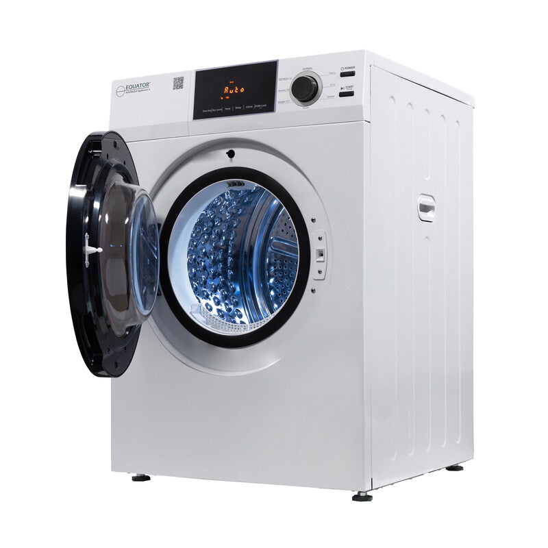 Equator Advanced Appliances Deluxe 24" 220V Vented Sensor Dryer with Sanitize Cycle, 4 cu. ft. Capacity, Touch Control Digital Display