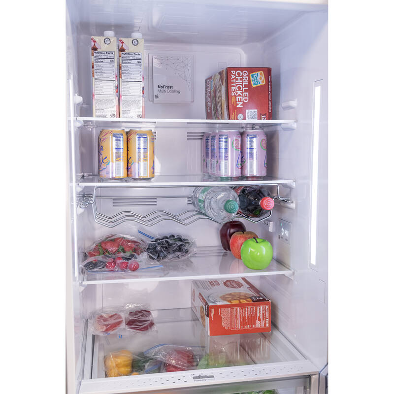 Conserv 12 Cu. Ft. No-Frost Bottom Freezer Refrigerator with Wine Rack – Garage Ready, ENERGY STAR®, Titanium