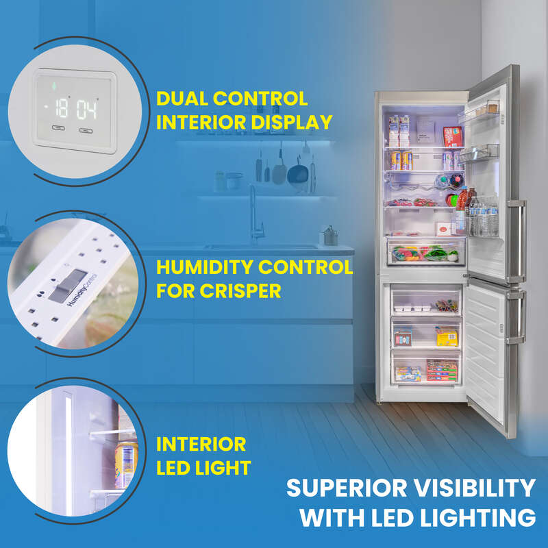 Conserv 12 Cu. Ft. No-Frost Bottom Freezer Refrigerator with Wine Rack – Garage Ready, ENERGY STAR®, Stainless
