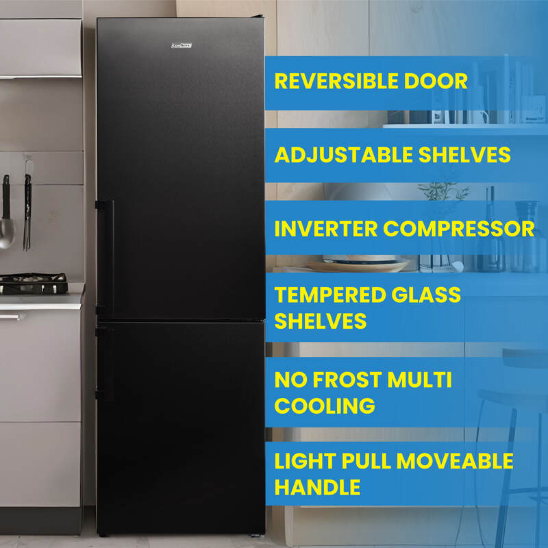 Conserv 12 Cu. Ft. No-Frost Bottom Freezer Refrigerator with Wine Rack – Garage Ready, ENERGY STAR®, Titanium
