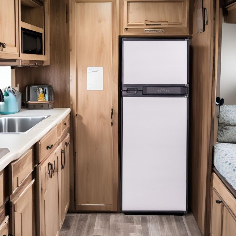 Conserv 10 cu. ft. 12V DC Stainless Steel Refrigerator/Freezer – Two Doors, Ideal for RV, Boat, and Off-Grid Use