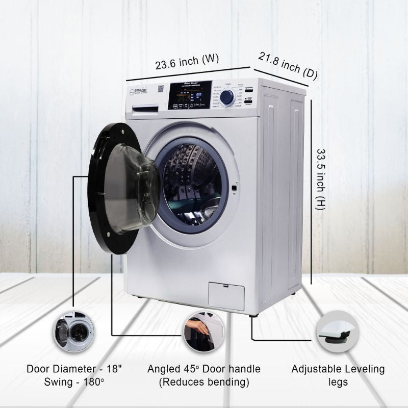 Equator Advanced Appliances All-in-One 4800 Washer-Dryer with Vented Drying — Dries 30% Faster Than Condenser Models, 15 lb Capacity, 110V - Silver