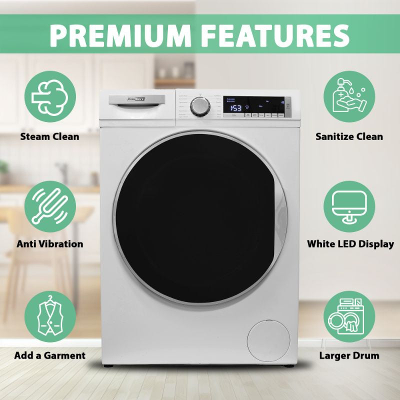 ConServ 2.2 cu. ft. Washer with AutoSense Technology, 1400 RPM, 15 Programs, Sanitize Cycle, LED Display, 110V - White