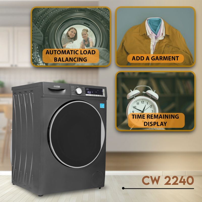ConServ 2.2 cu. ft. Washer with Autosense Technology, 1400 RPM, 15 Programs, Sanitize Cycle, LED Display, 110V - Titanium