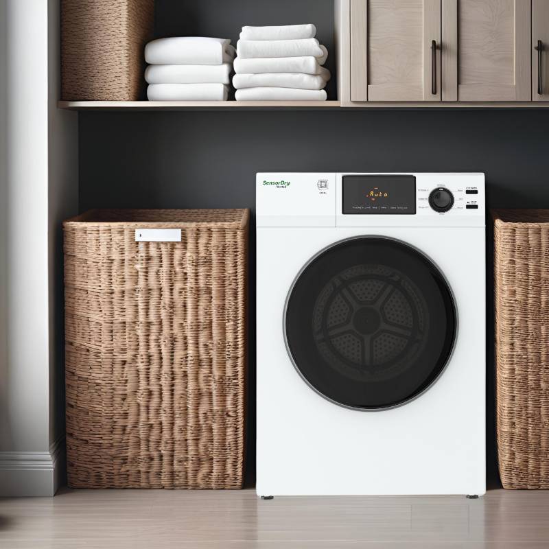 Equator Advanced Appliances Deluxe 24" Vented Sensor Dryer with Washer Socket, 4 cu. ft. / 18 lb Capacity, 110V