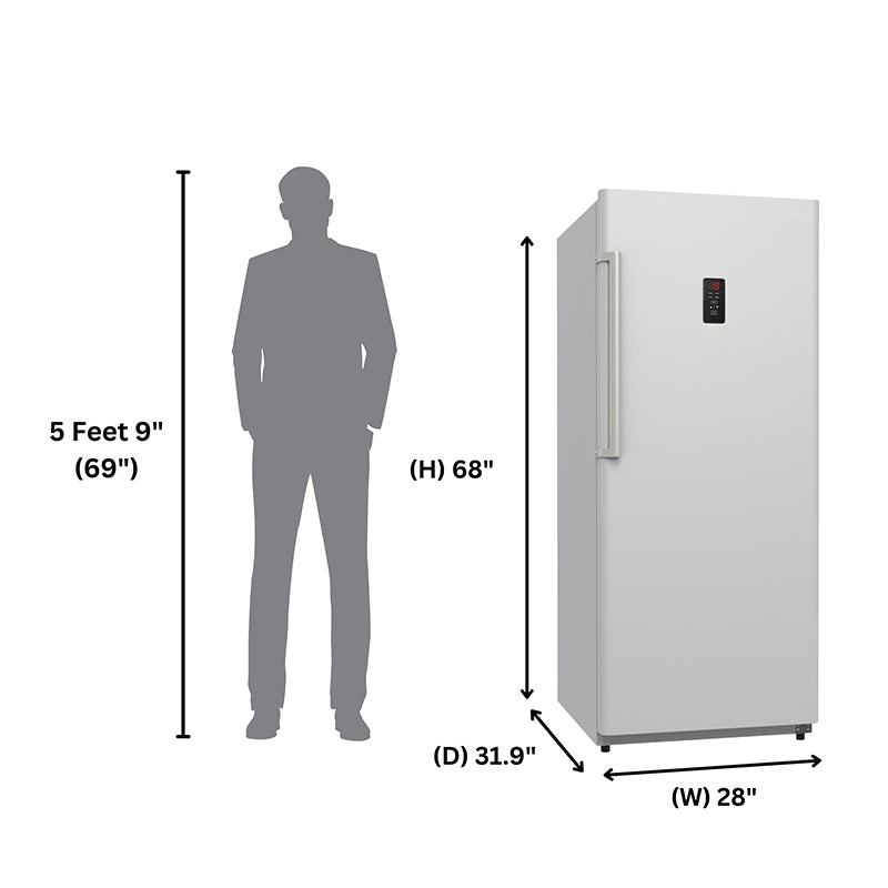 Conserv 17 Cu. Ft. Convertible Upright Freezer/Refrigerator – Garage Ready, ENERGY STAR®, 28” Wide, 110V (White)