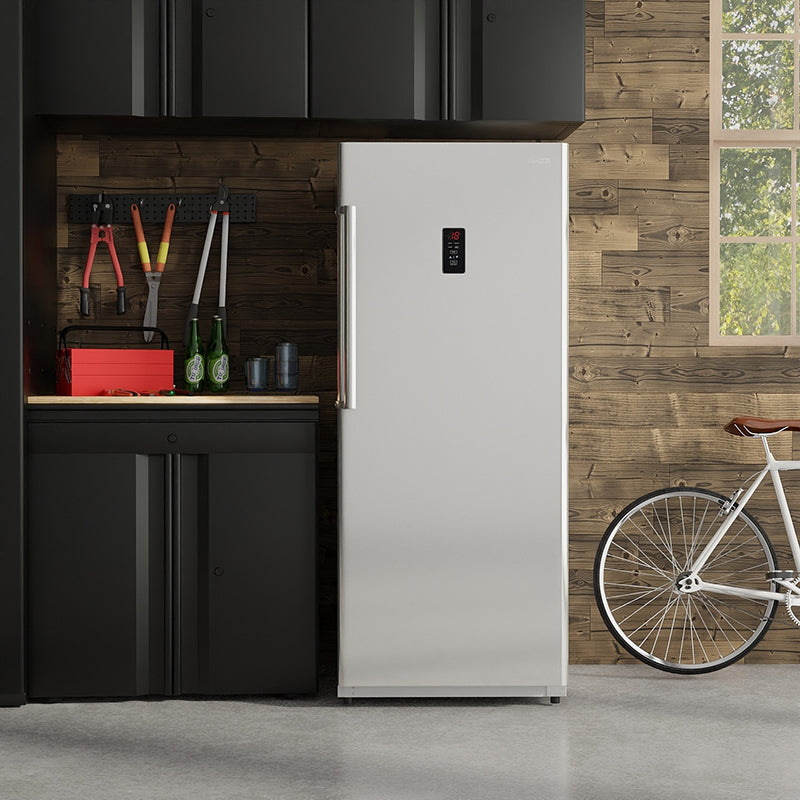 Conserv 17 Cu. Ft. Convertible Upright Freezer/Refrigerator – Garage Ready, ENERGY STAR®, 28” Wide, 110V (Stainless)