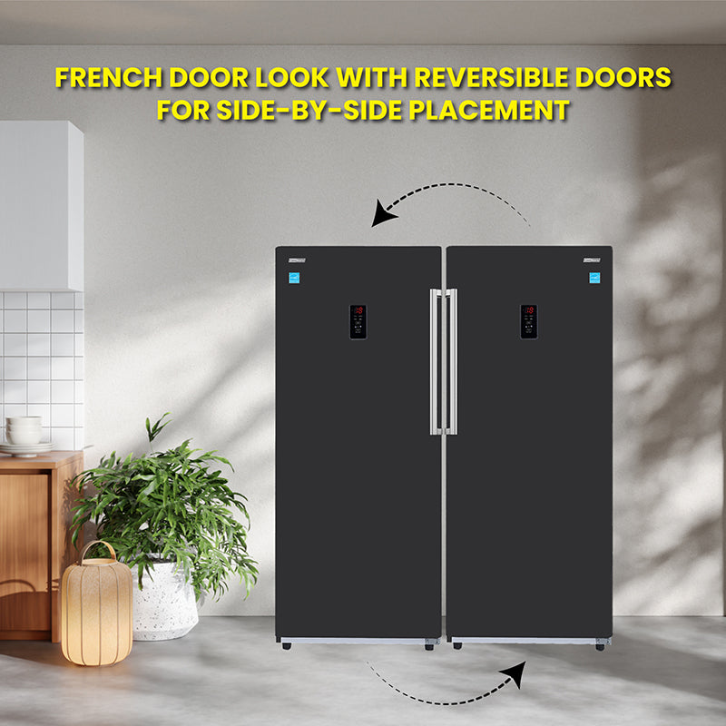 Conserv 17 Cu. Ft. Convertible Upright Freezer/Refrigerator – Garage Ready, ENERGY STAR®, 28” Wide, 110V (Black)
