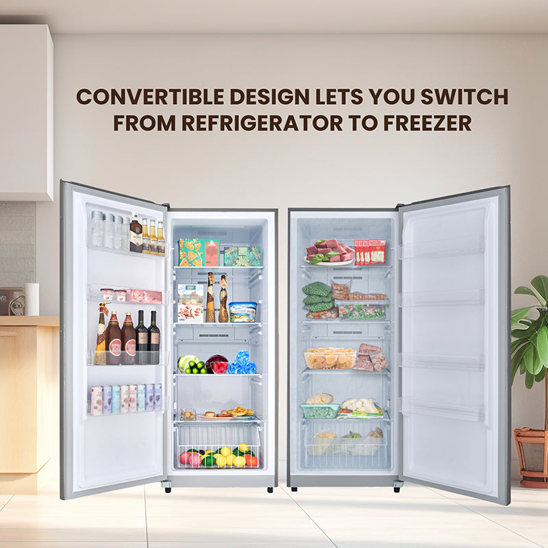 Conserv 17 Cu. Ft. Convertible Upright Freezer/Refrigerator – Garage Ready, ENERGY STAR®, 28” Wide, 110V (Stainless)