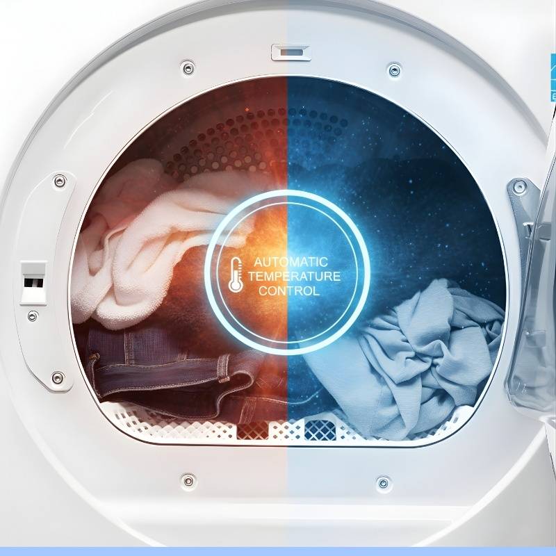 ConServ 4 cu. ft. 220V Ventless Condenser Dryer with Sanitize Cycle, LED Display, Reversible Door, Energy Star® Rated White