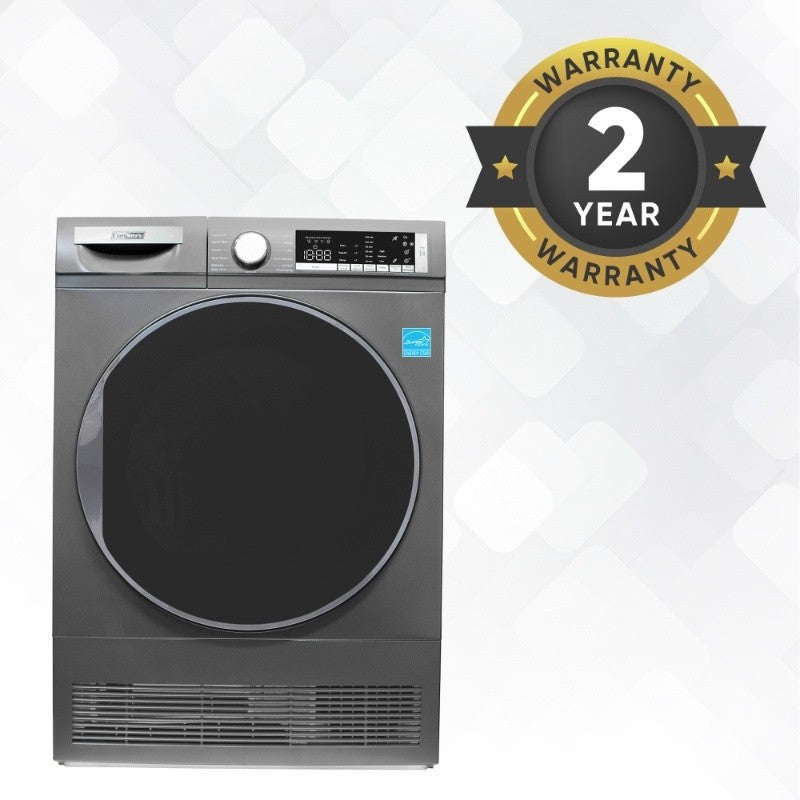 ConServ 4 cu. ft. 220V Ventless Condenser Dryer with Sanitize Cycle, LED Display, Reversible Door, Energy Star® Rated Titanium