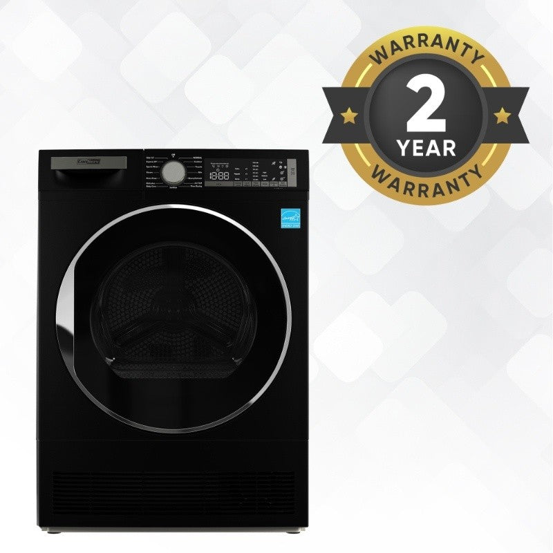 ConServ 4 cu. ft. 220V Ventless Condenser Dryer with Sanitize Cycle, LED Display, Reversible Door, Energy Star® Rated Black