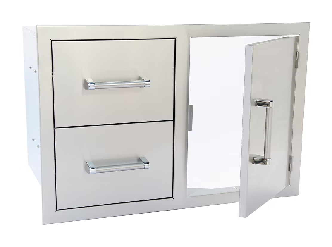 KoKoMo Grills Outdoor Kitchen Drawer and Door Combo