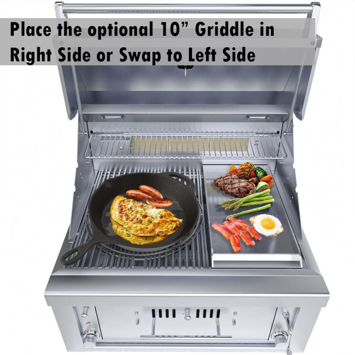Sunstone 30" Hybrid Gas, Charcoal & Wood Built-In Grill
