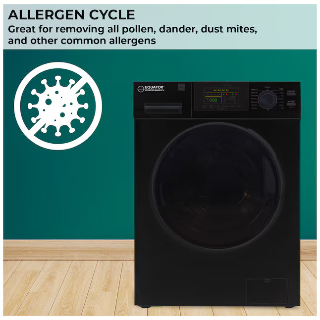 Equator Advanced Appliances Extra-Small 1.62 cu. ft. Stackable Front-Load Washer – Black