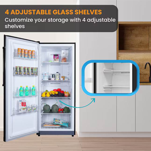Conserv 14 Cu. Ft. Convertible Upright Freezer/Refrigerator – Garage Ready, ENERGY STAR®, 28” Wide, 110V (Black)