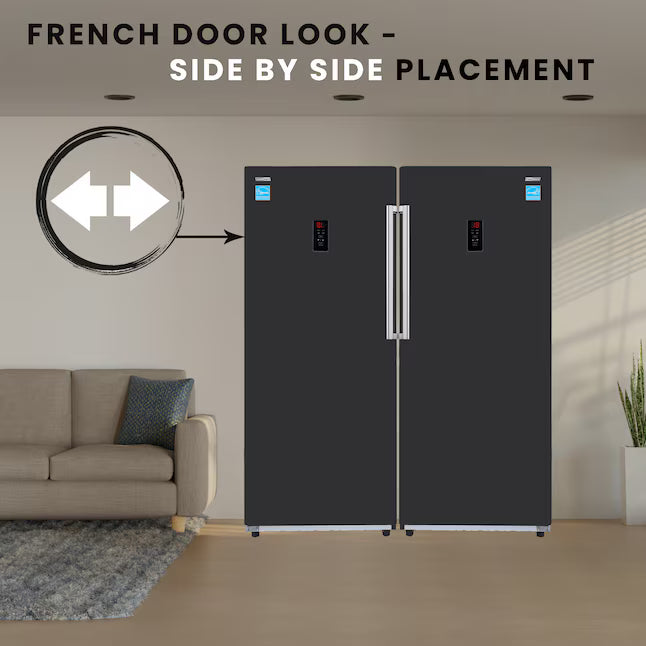 Conserv 14 Cu. Ft. Convertible Upright Freezer/Refrigerator – Garage Ready, ENERGY STAR®, 28” Wide, 110V (Black)