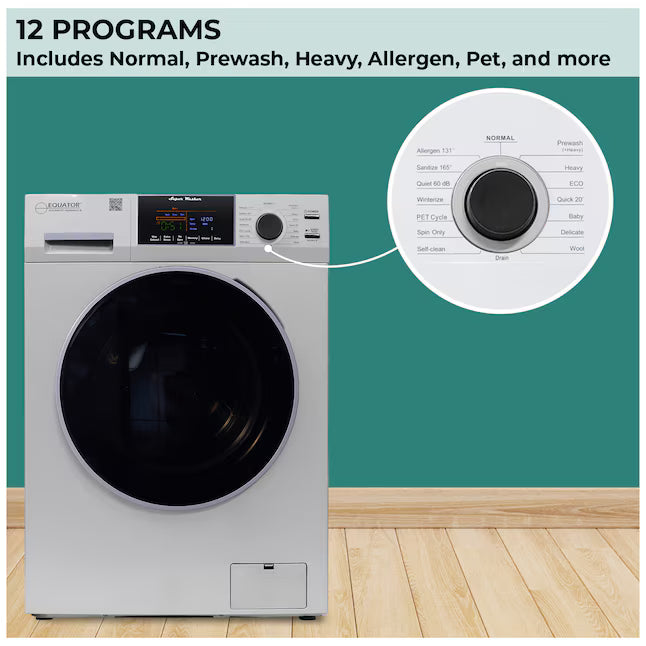 Equator Advanced Appliances Extra-Small 1.62 cu. ft. Stackable Front-Load Washer – Silver