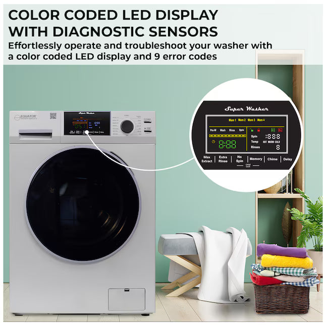 Equator Advanced Appliances Extra-Small 1.62 cu. ft. Stackable Front-Load Washer – Silver