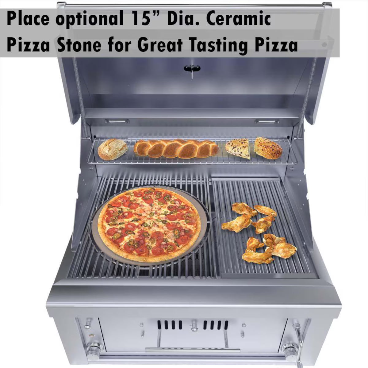 Sunstone 30" Hybrid Gas, Charcoal & Wood Built-In Grill