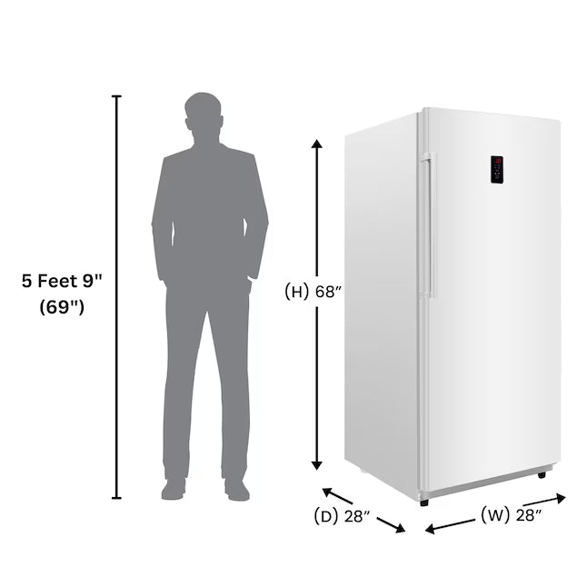 Conserv 14 Cu. Ft. Convertible Upright Freezer/Refrigerator – Garage Ready, ENERGY STAR®, 28” Wide, 110V (White)