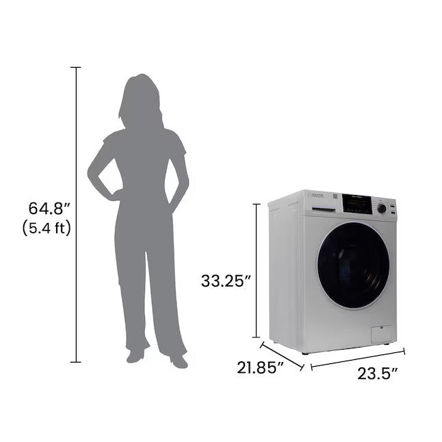 Equator Advanced Appliances Extra-Small 1.62 cu. ft. Stackable Front-Load Washer – Silver