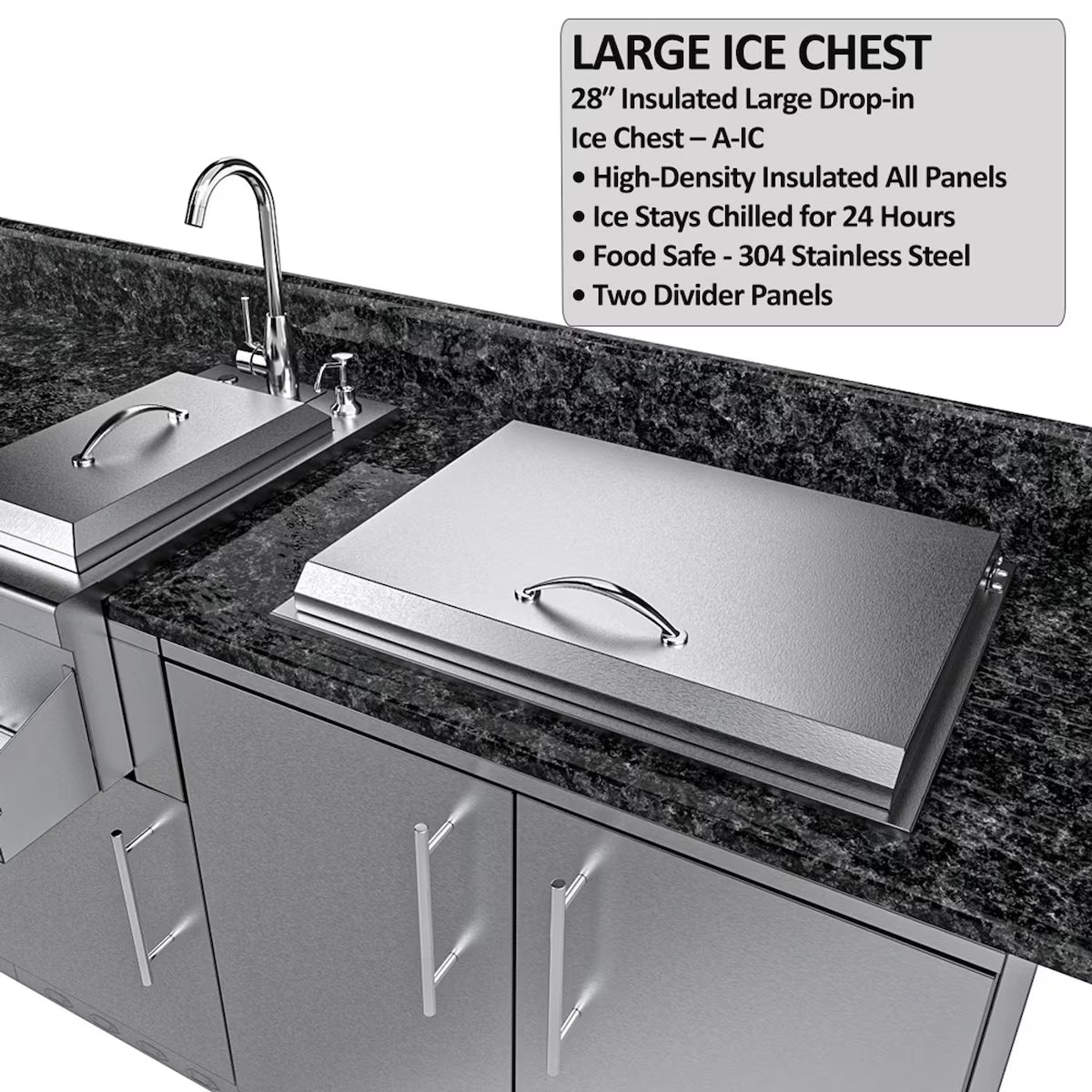 Sunstone Galley 10′8″ Clean & Prep Outdoor Kitchen Island Package