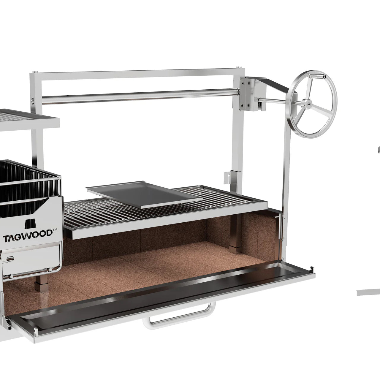 Tagwood BBQ25SS – XL Built‑In Argentine Stainless Steel Santa Maria Grill - Piratically Built