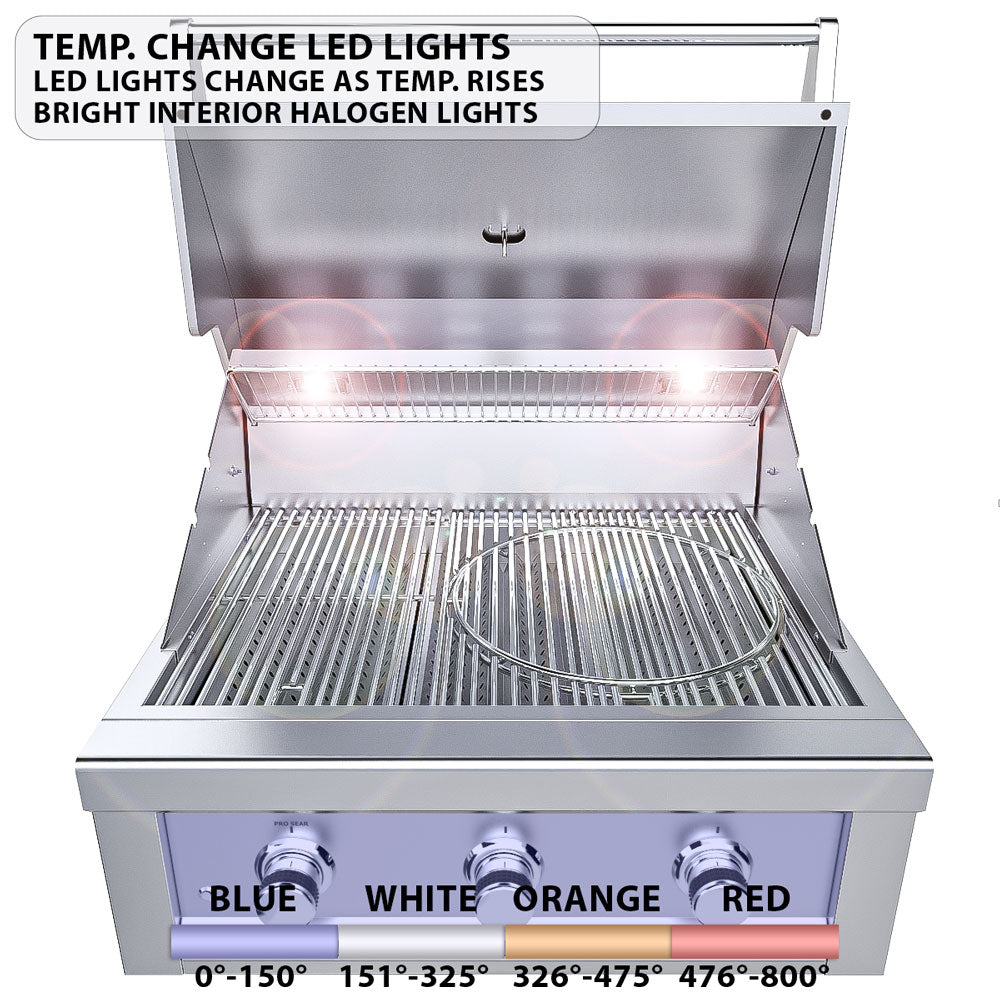 Sunstone Metal Products Ruby Series 30" Built-In 3-Burner