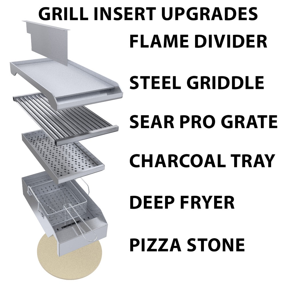 Sunstone Metal Products Ruby Series 36" Built-In 4-Burner with Rear Infrared Burner