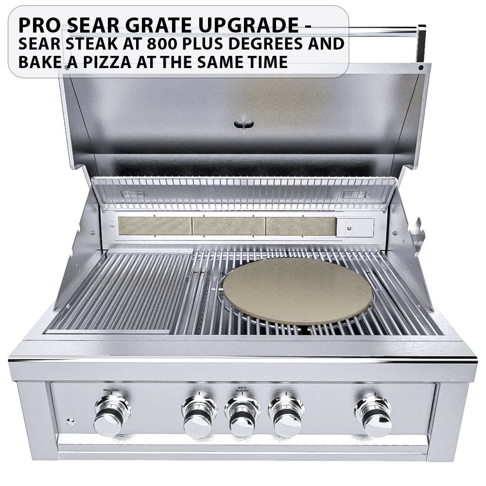 Sunstone Metal Products Ruby Series 36" Built-In 4-Burner with Rear Infrared Burner