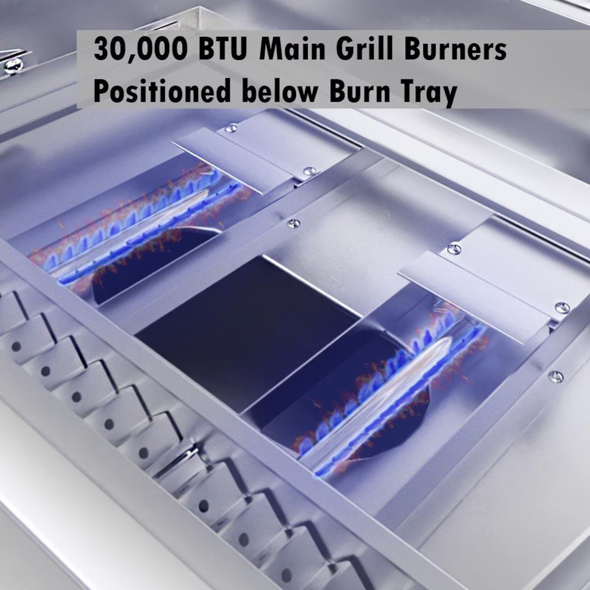 Sunstone 30" Hybrid Gas, Charcoal & Wood Built-In Grill