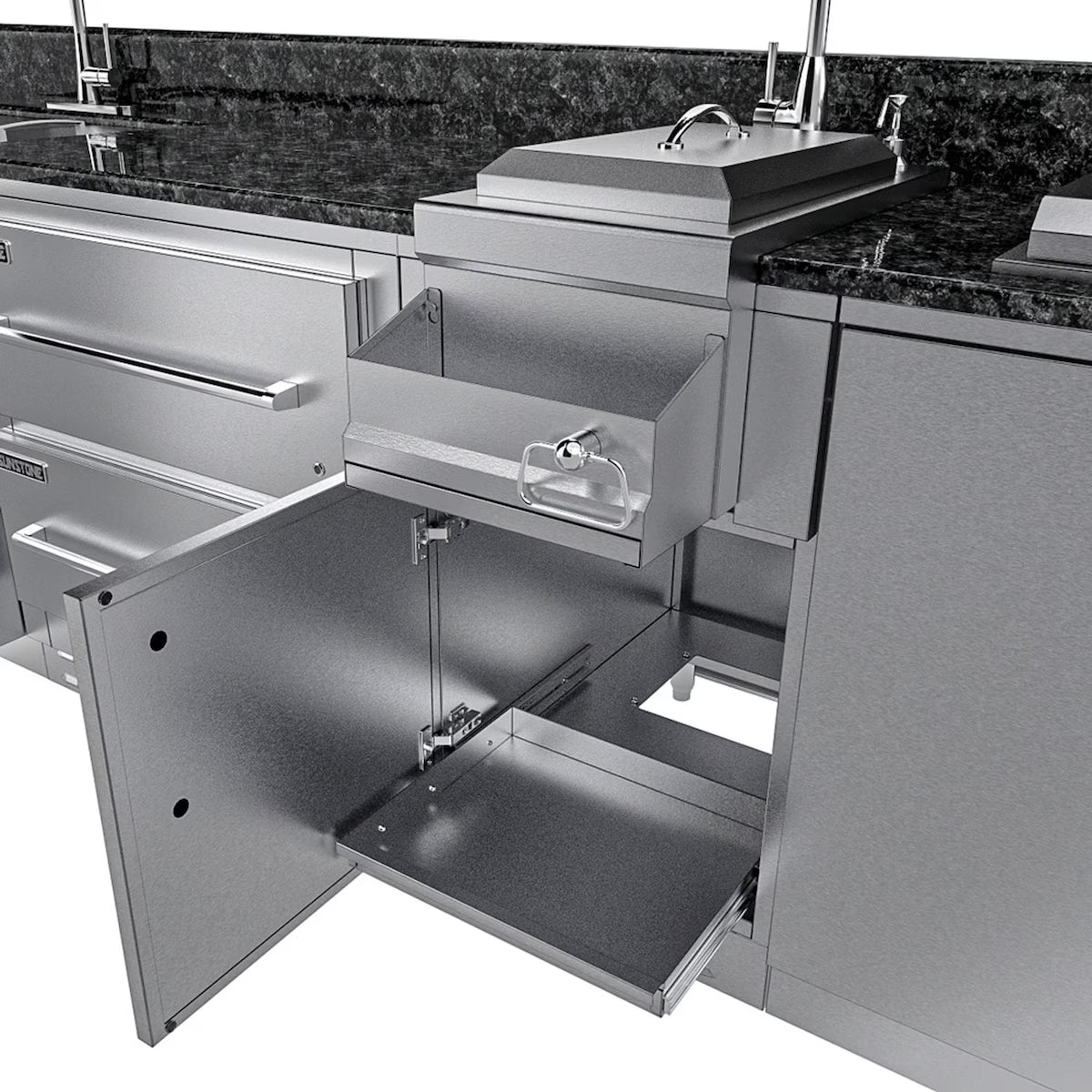 Sunstone Galley 10′8″ Clean & Prep Outdoor Kitchen Island Package