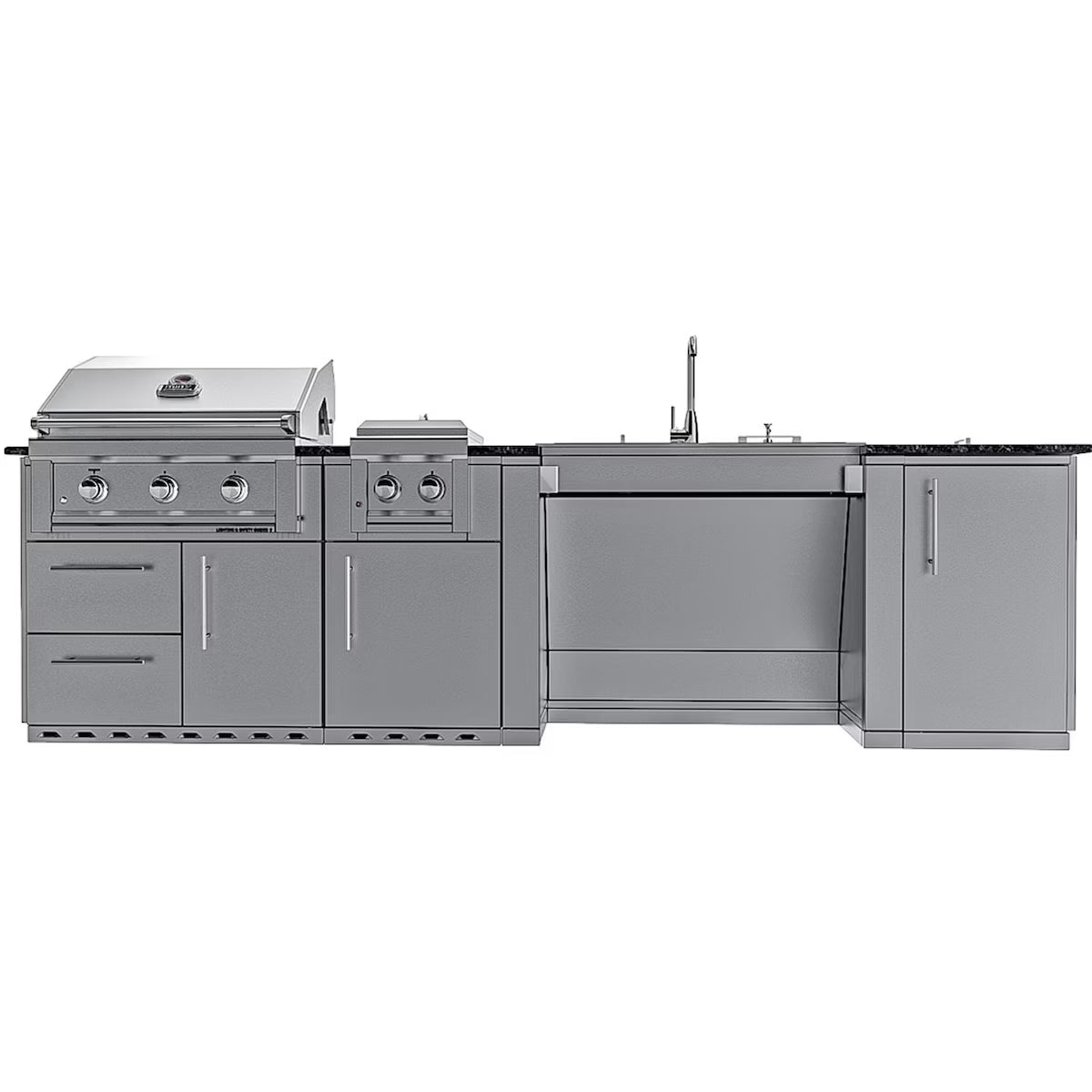 Sunstone Texas Tango 19′ Stainless Steel Outdoor Kitchen Island Package with Grill, Side Burner, Refrigerator & Sink (Copy)