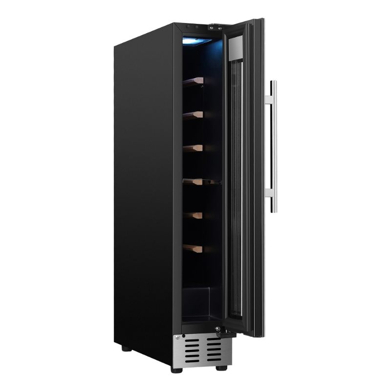 Equator Advanced Appliances 9-Bottle Single-Zone Wine Refrigerator – Stainless Steel, Freestanding or Built-In, 7-Color LED, 110V