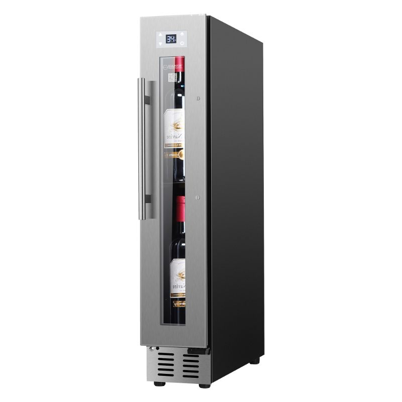 Equator Advanced Appliances 9-Bottle Single-Zone Wine Refrigerator – Stainless Steel, Freestanding or Built-In, 7-Color LED, 110V