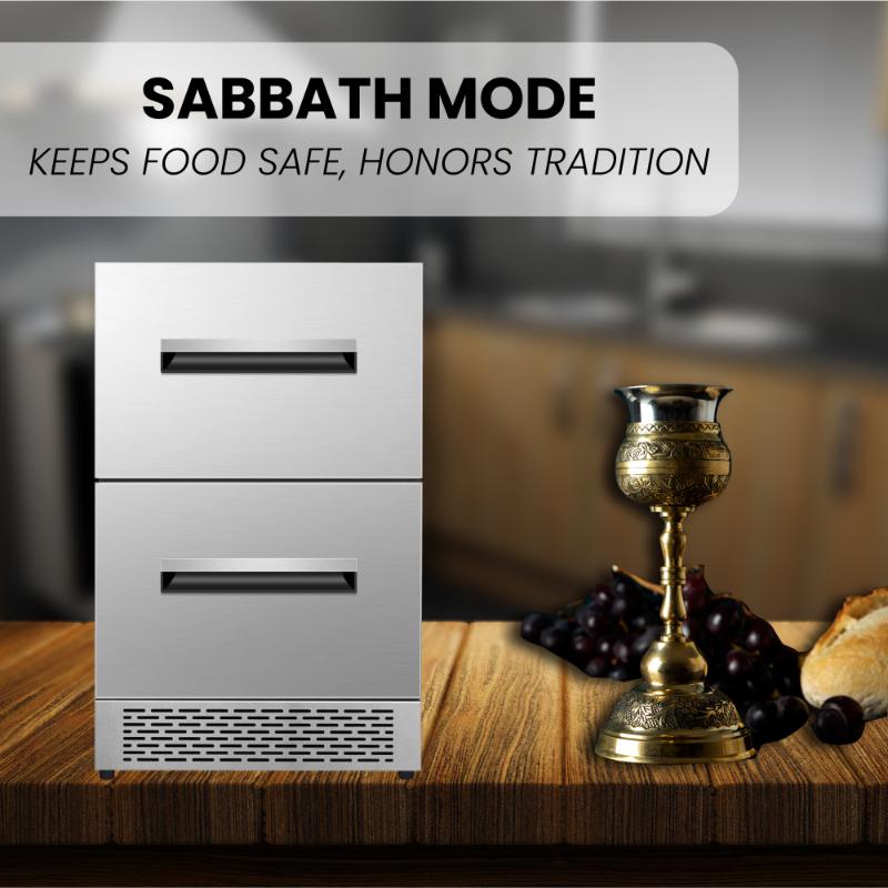Equator Advanced Appliances 24″ Dual-Drawer Convertible Refrigerator/Freezer – 2 Zones, 5 Cu. Ft., Sabbath Mode