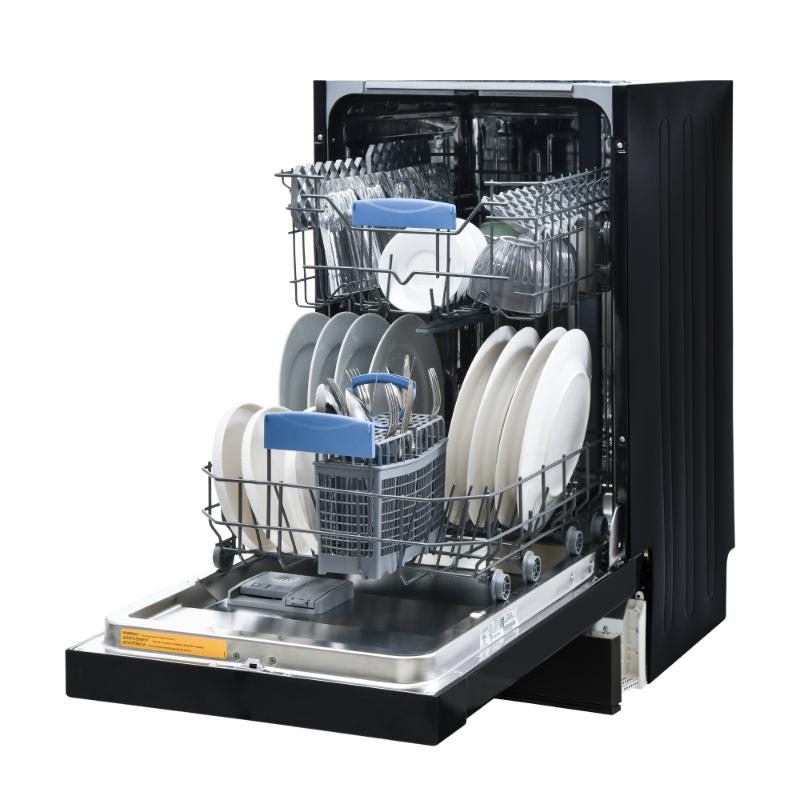 Equator Advanced Appliances 18″ Built-In Dishwasher – 10 Place Settings with Wine Rack, 3.4 Gal, 51 dB Quiet, ENERGY STAR®, ADA, 110V Black